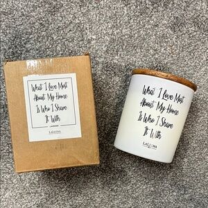 Lena “What I Love Most About My Home Is Who I Share It With” White Candle